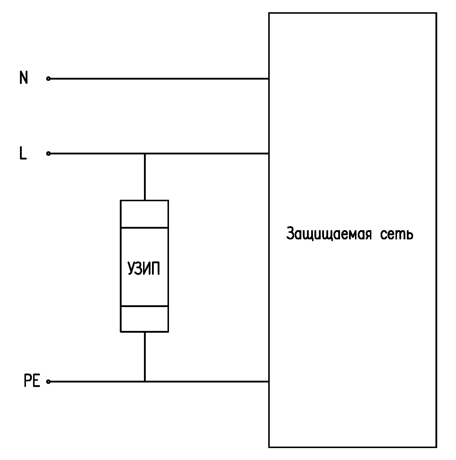 схема монтажа узип